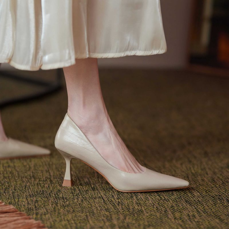 Begonia Pumps I Læder Til Kvinder - Sort