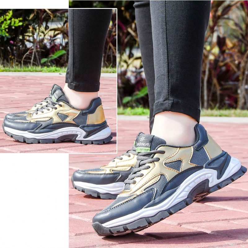 Benia Chunky Sneaker I Høj Kvalitet Til Kvinder - Gylden