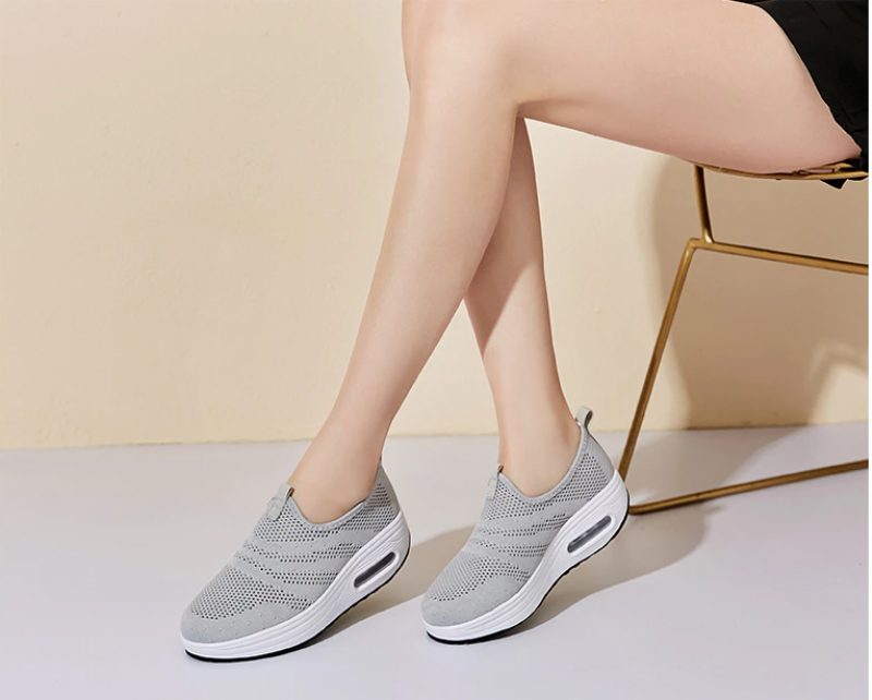 Bennu Sorte Walking-sko Til Kvinders Platform - Sort