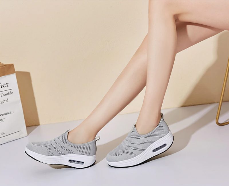 Bennu Sorte Walking-sko Til Kvinders Platform - Sort