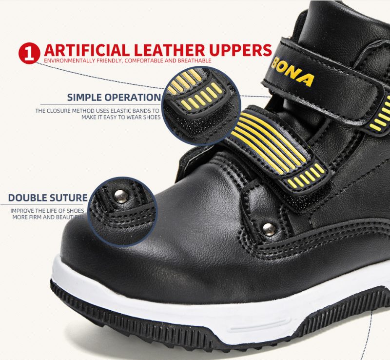 Benny High Top Sneaker Til Drenge - Sort