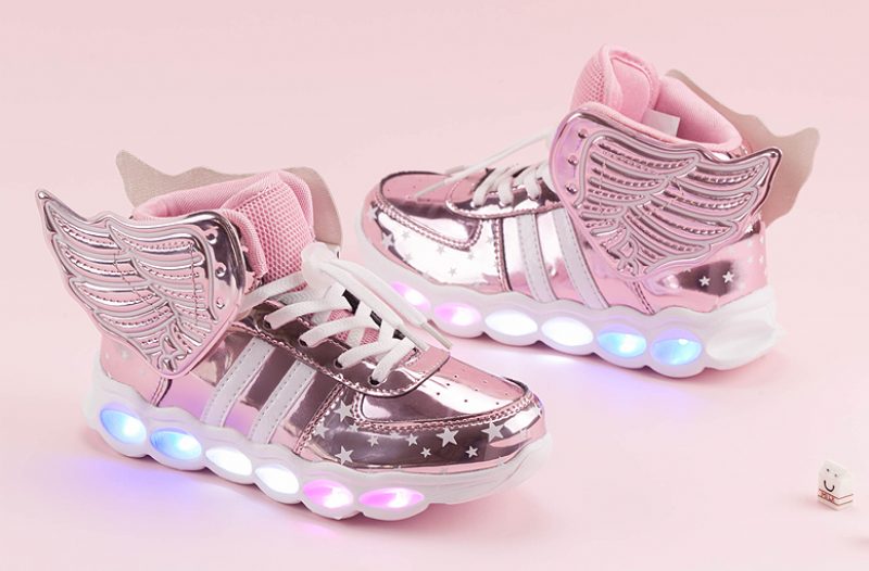 Berlin Unisex Oplyste Sneaker Til Børn - Pink