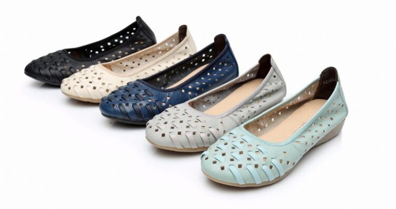 Bertha Flade Slip-on Lædersko Til Kvinder - Sort