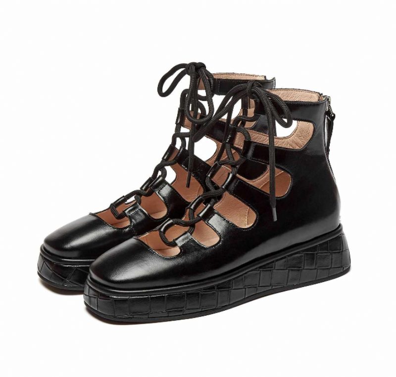Betsey Platform Sorte Sko Til Kvinder - Sort