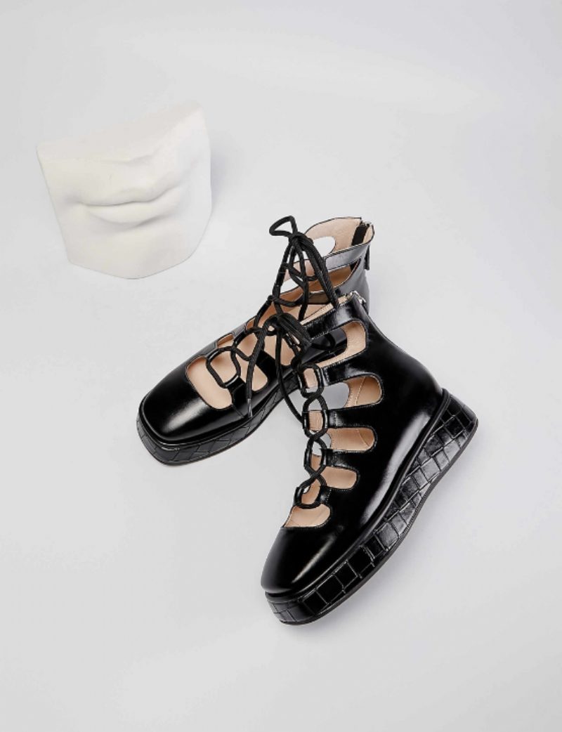 Betsey Platform Sorte Sko Til Kvinder - Sort