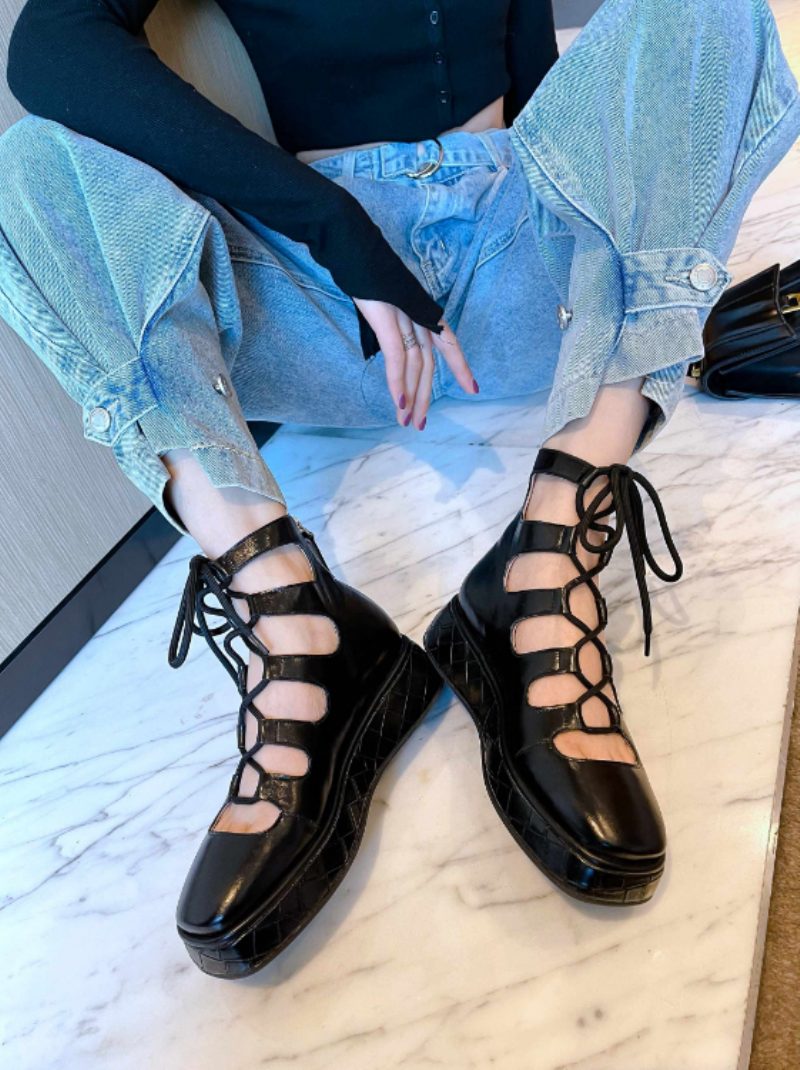 Betsey Platform Sorte Sko Til Kvinder - Sort