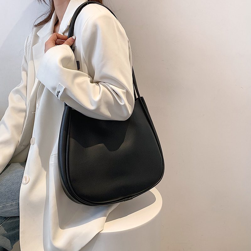 Bilin Dame Læder Bucket Shoulder Håndtaske - Grøn