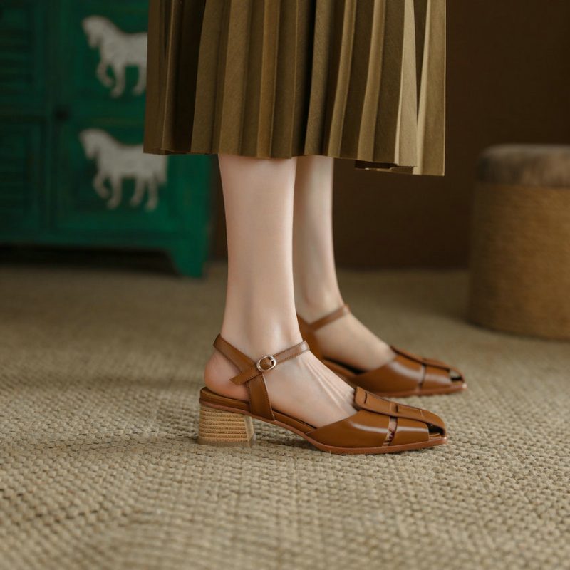 Bilma Casual Sandal I Ægte Læder Til Kvinder - Beige