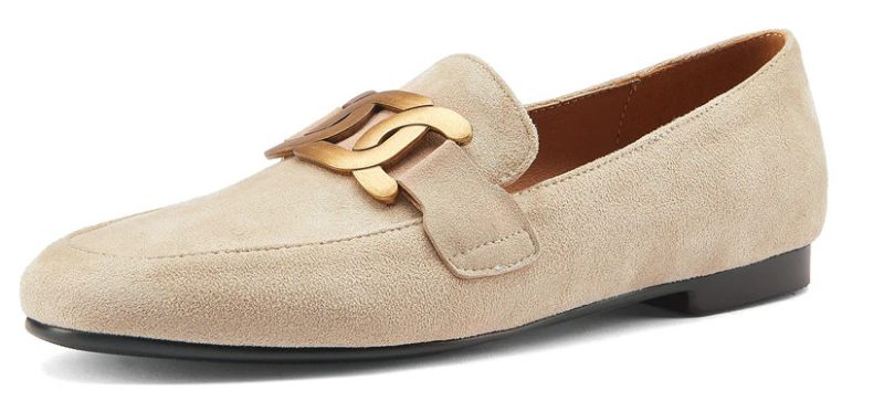 Borda Flat Loafer Sko Til Kvinder - Sort