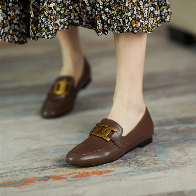 Borda Flat Loafer Sko Til Kvinder - Sort
