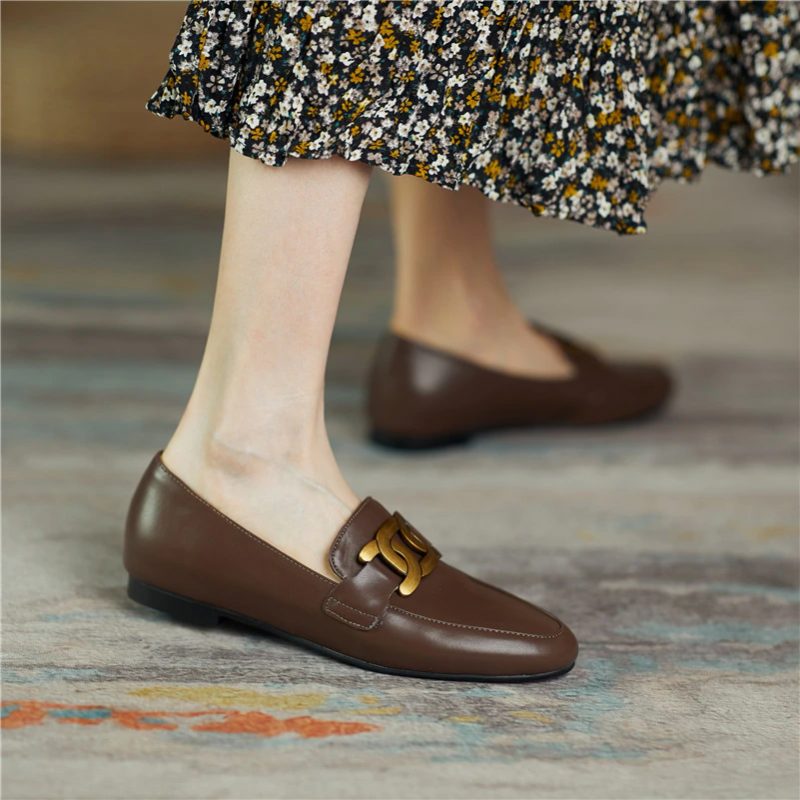 Borda Flat Loafer Sko Til Kvinder - Sort