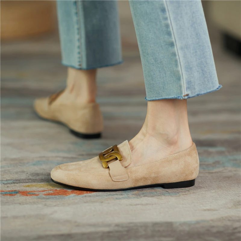 Borda Flat Loafer Sko Til Kvinder - Sort