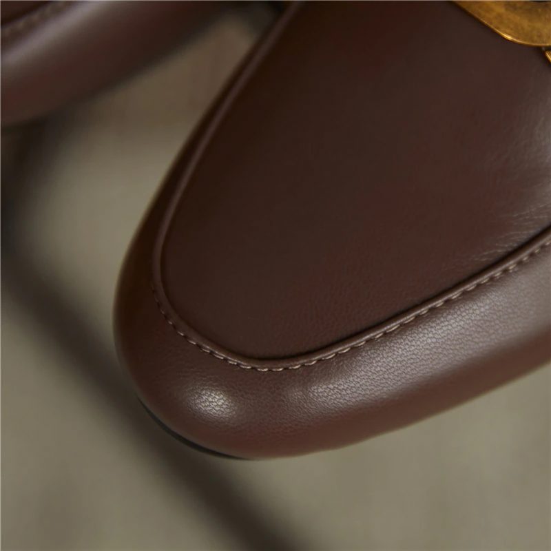 Borda Flat Loafer Sko Til Kvinder - Sort