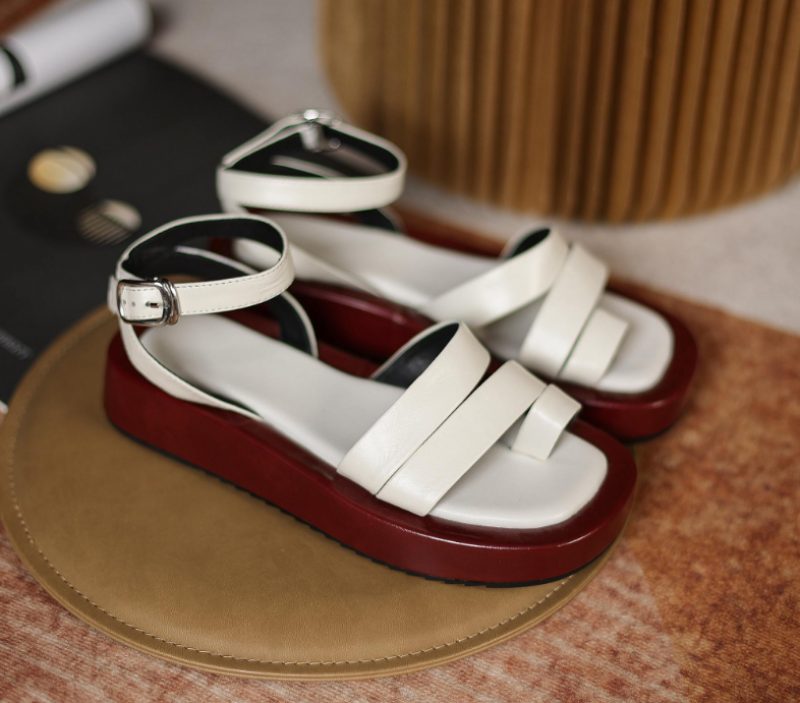 Brusel Flad Sandal Til Kvinder - Sort