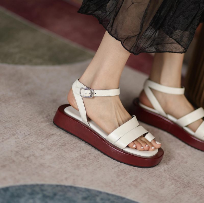 Brusel Flad Sandal Til Kvinder - Sort