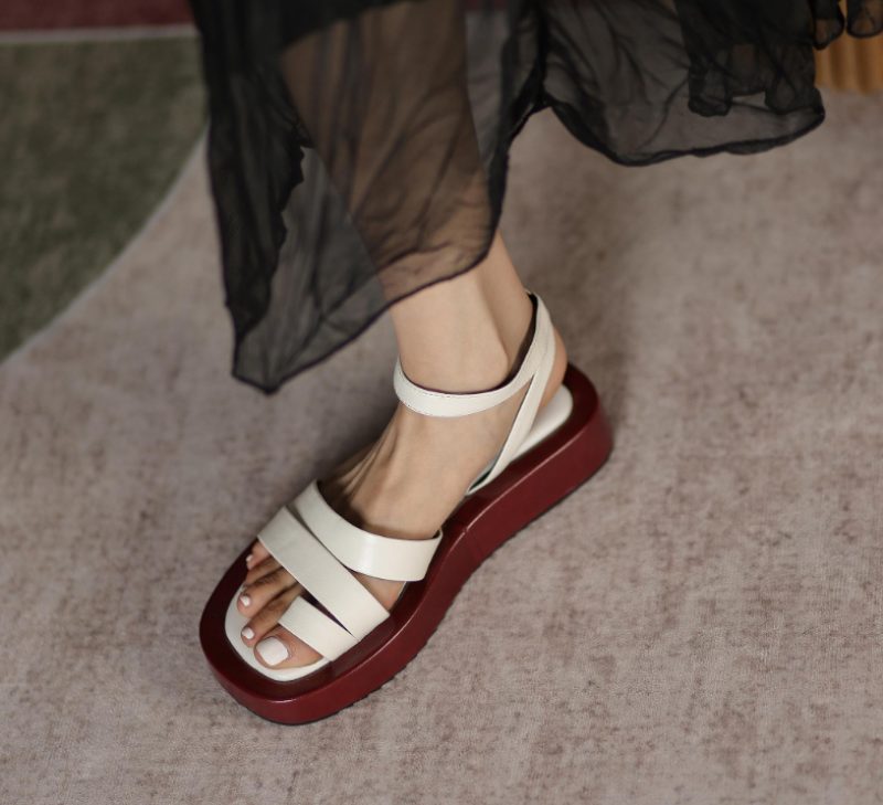 Brusel Flad Sandal Til Kvinder - Sort