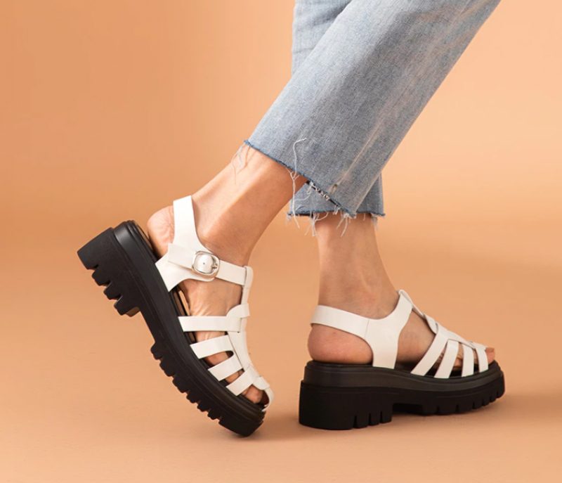 Bruxelles Dame Sandal Platform Sko - Sort