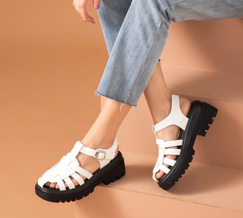 Bruxelles Dame Sandal Platform Sko - Sort