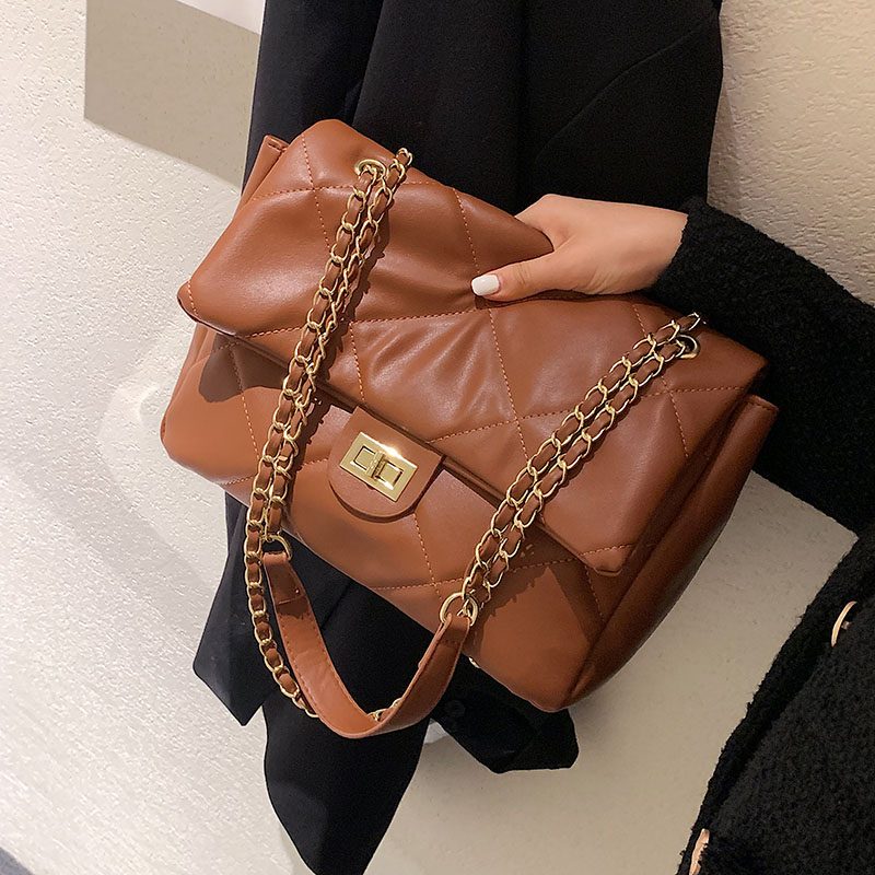 Bubble Kvinders Store Crossbody-tasker I Læder - Brun