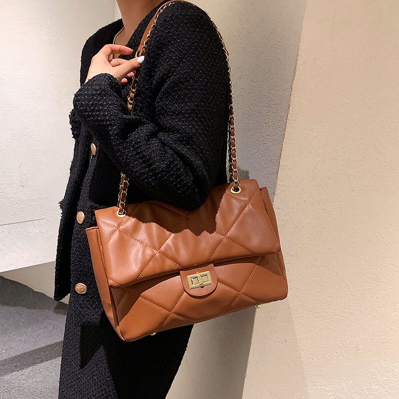 Bubble Kvinders Store Crossbody-tasker I Læder - Brun