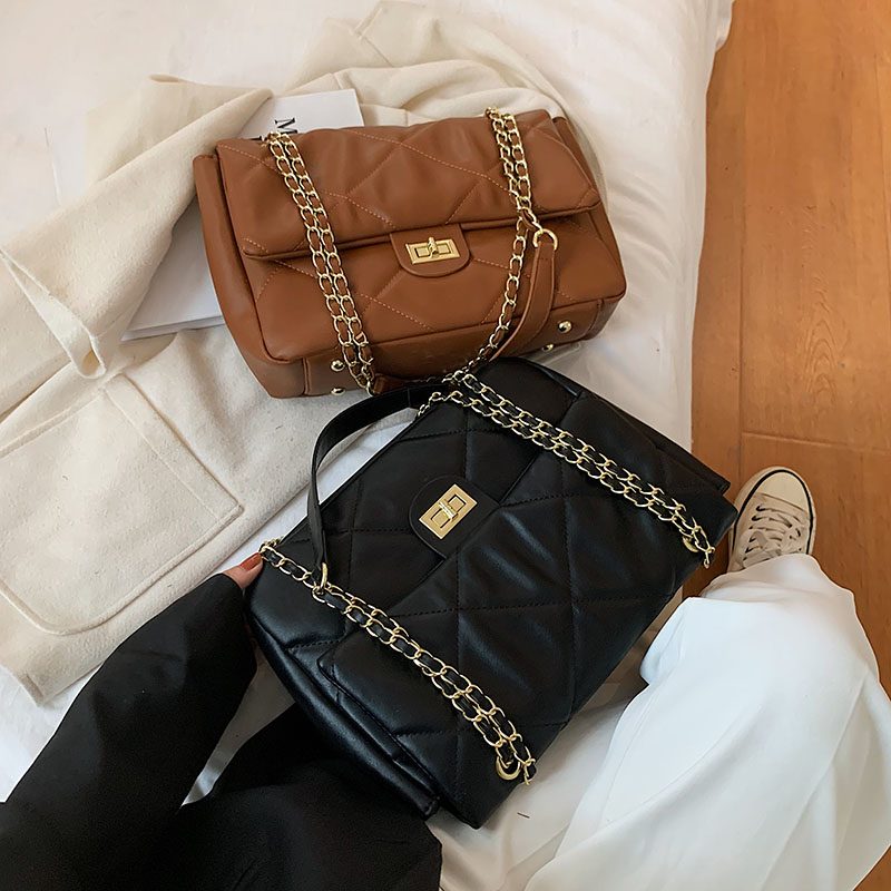Bubble Kvinders Store Crossbody-tasker I Læder - Brun