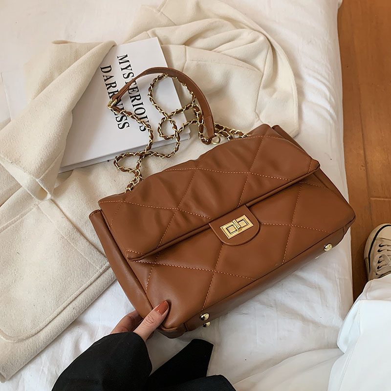 Bubble Kvinders Store Crossbody-tasker I Læder - Brun