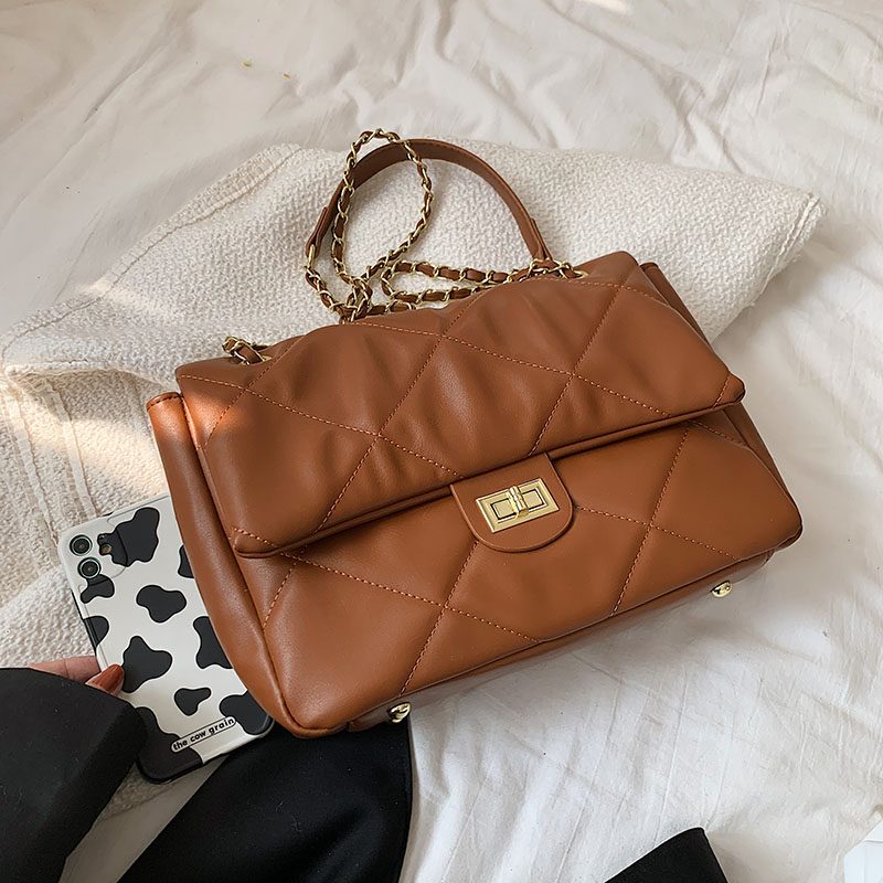 Bubble Kvinders Store Crossbody-tasker I Læder - Brun