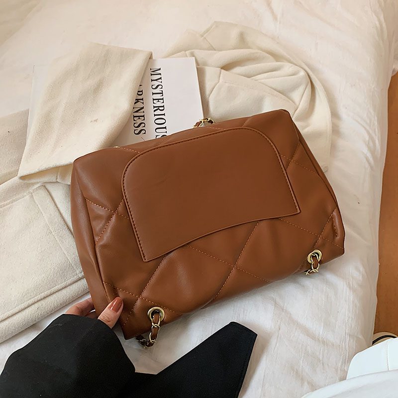 Bubble Kvinders Store Crossbody-tasker I Læder - Brun