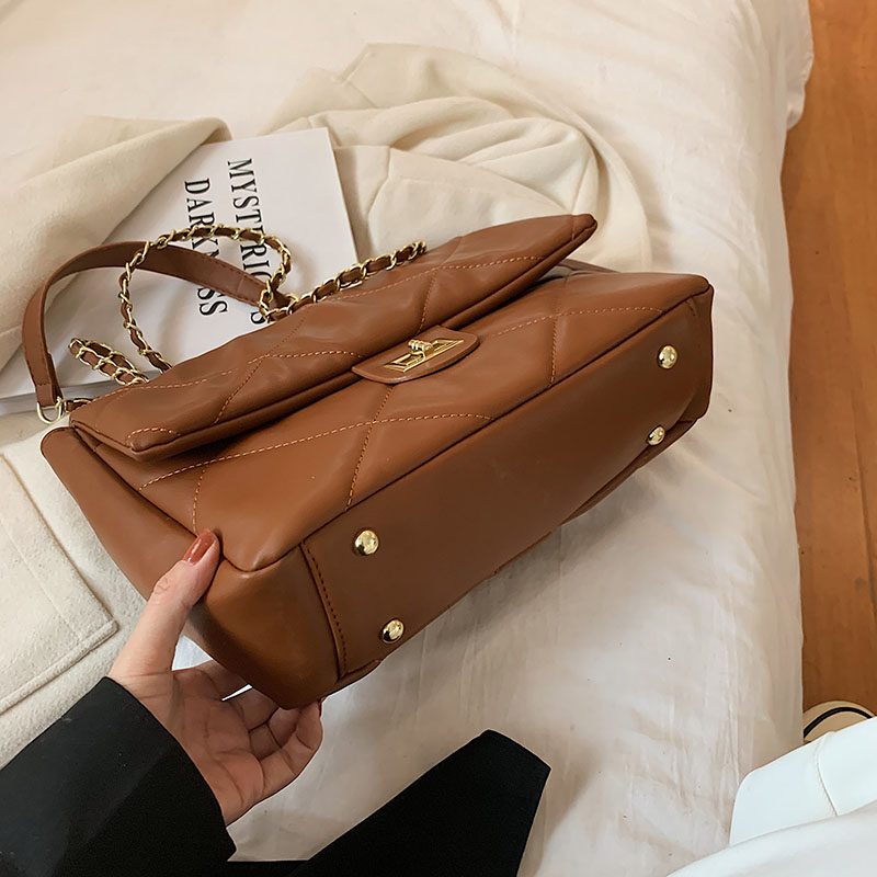 Bubble Kvinders Store Crossbody-tasker I Læder - Brun
