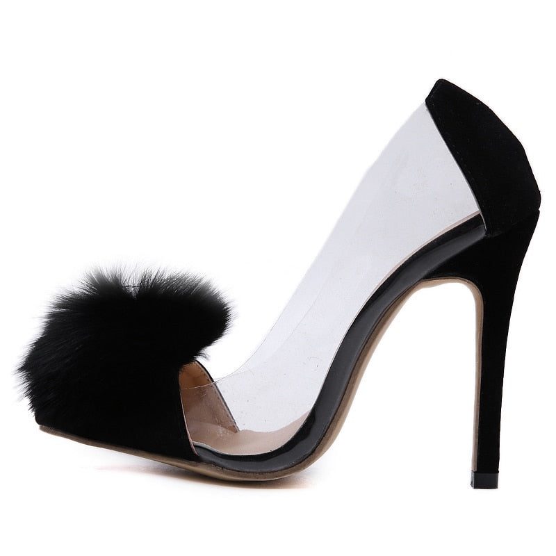 Bunny Dame Transparent Pumps - Sort