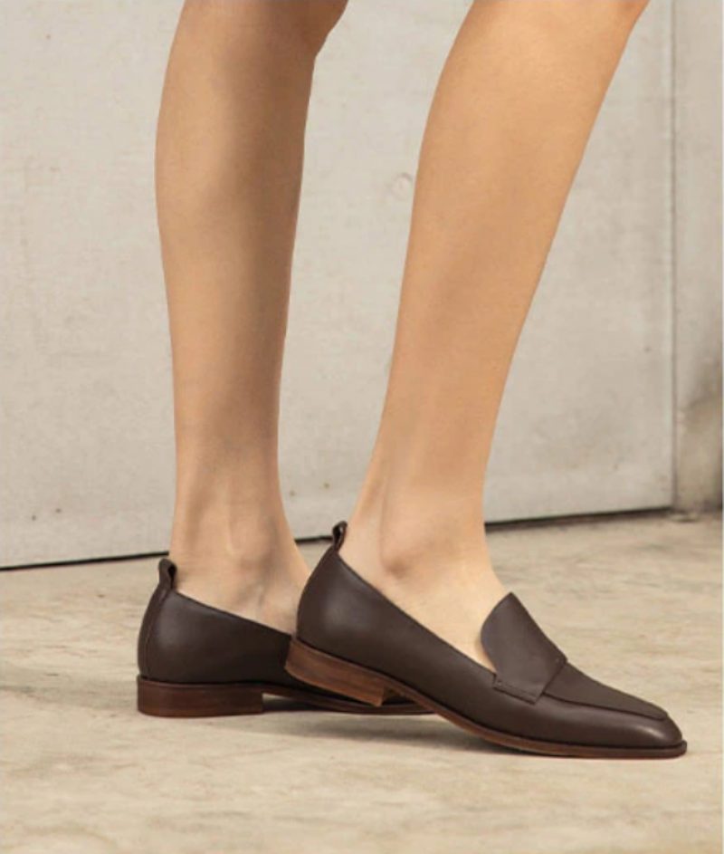 Calixto Kvinders Afslappede Slip-on Loafer Sko - Kaffe