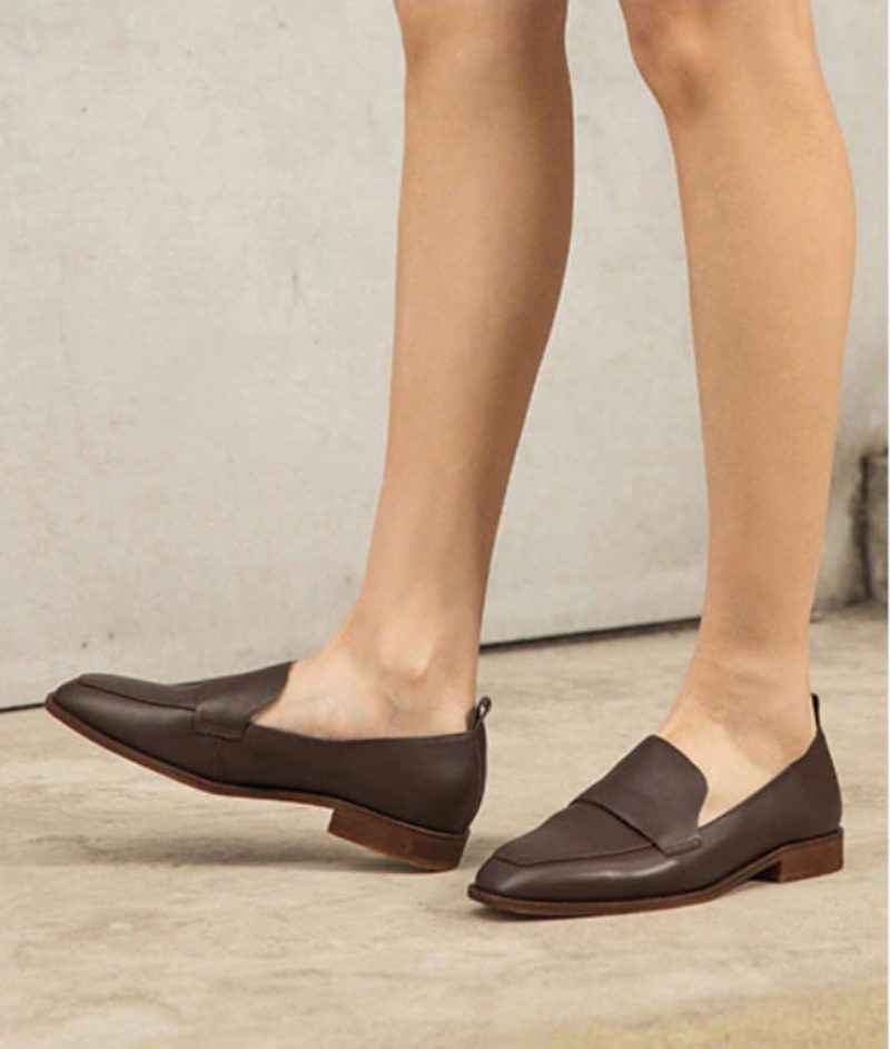 Calixto Kvinders Afslappede Slip-on Loafer Sko - Kaffe