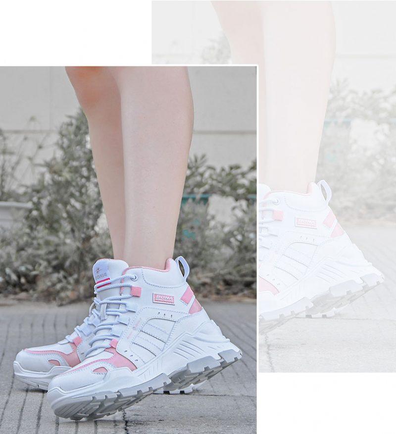 Camila Sneakers Med Snørebånd Til Kvinder - Pink