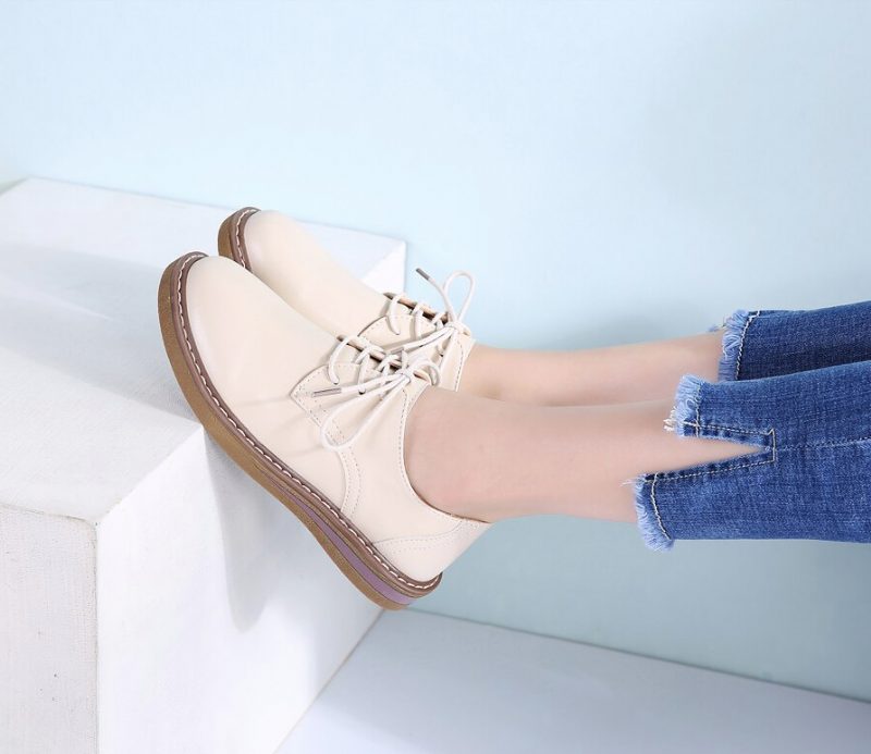 Camile Oxford Loafer Til Kvinder - Beige