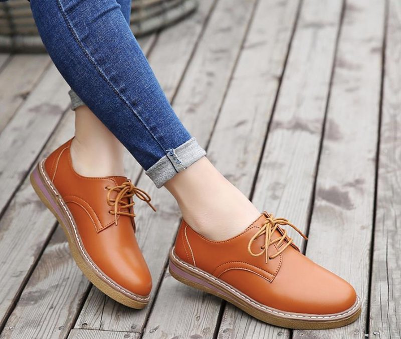 Camile Oxford Loafer Til Kvinder - Beige