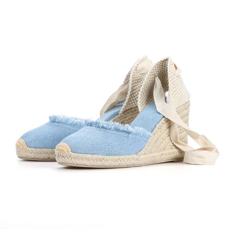 Carmen Espadrilles Ankelrem Til Kvinder - Blå