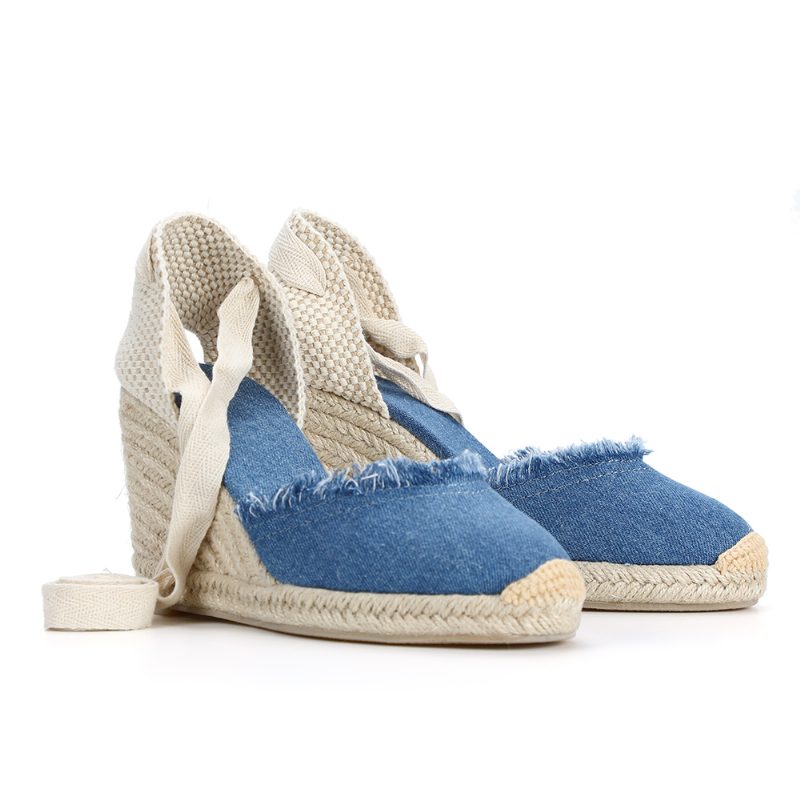 Carmen Espadrilles Ankelrem Til Kvinder - Blå