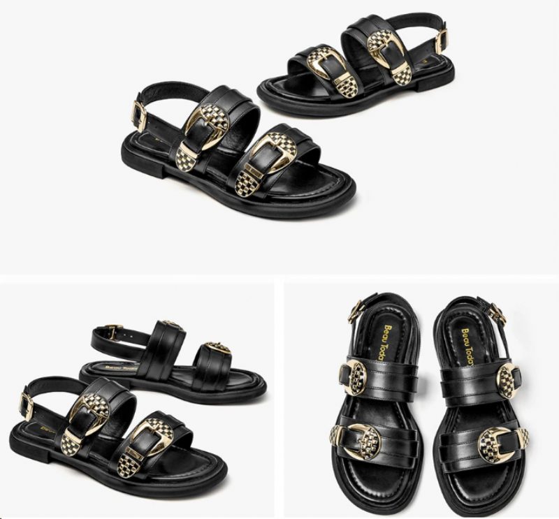 Carole Dame Gladiator Sandaler Læder - Beige