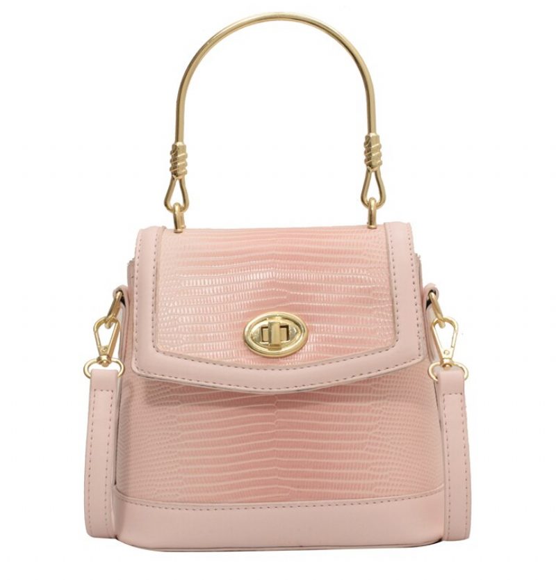 Caruso Mini Læder Crossbody Håndtaske Til Kvinder - Pink