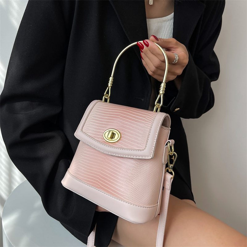 Caruso Mini Læder Crossbody Håndtaske Til Kvinder - Pink
