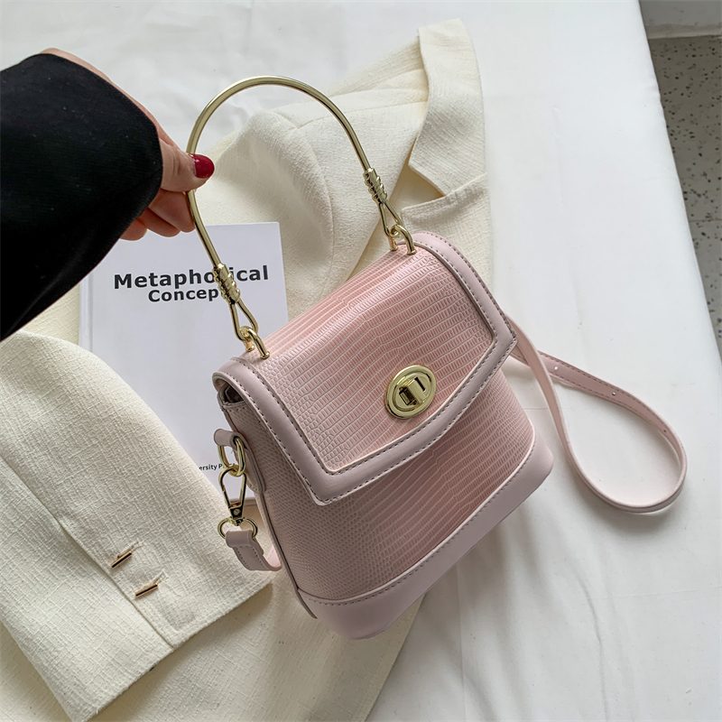 Caruso Mini Læder Crossbody Håndtaske Til Kvinder - Pink