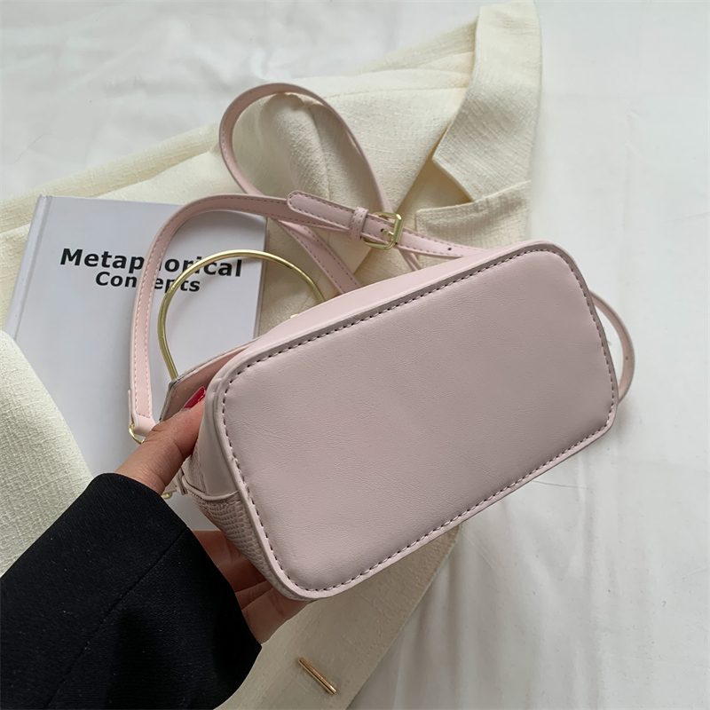 Caruso Mini Læder Crossbody Håndtaske Til Kvinder - Pink