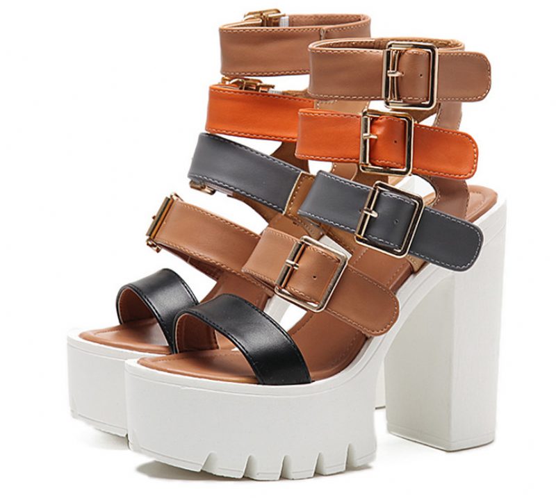 Casandra Fashion Platform Sandal Til Kvinder - Brun