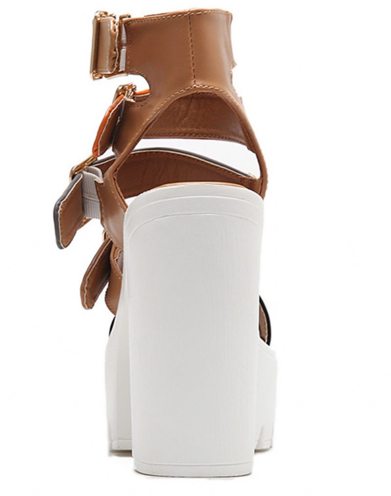 Casandra Fashion Platform Sandal Til Kvinder - Brun