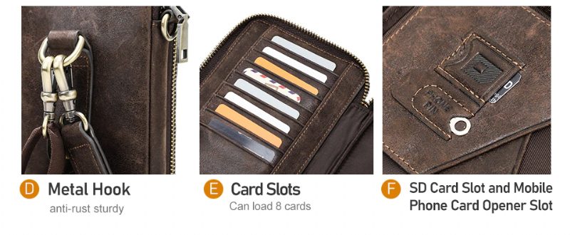 Castaños Messenger Håndtaske Til Mænd - Kaffe