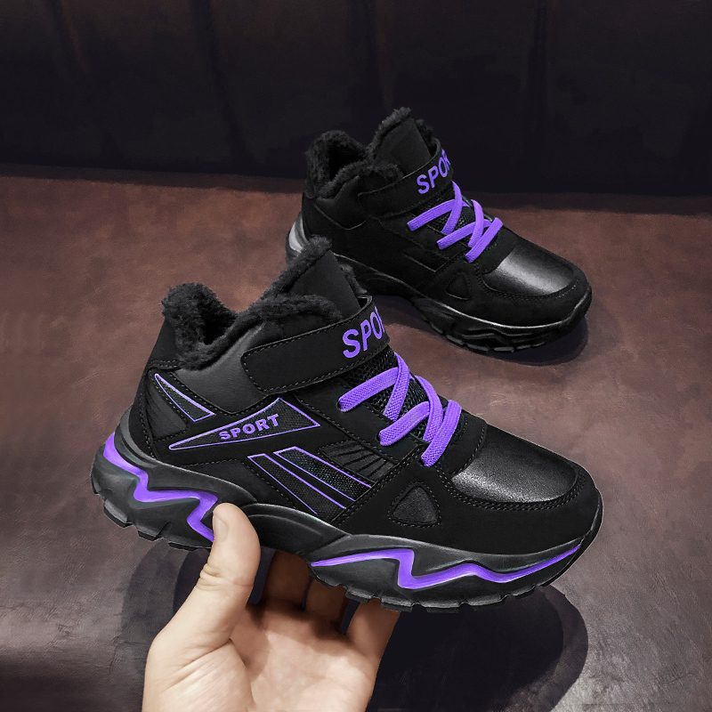 Casual Sneakers For Romerske Drenge - Blå Pels