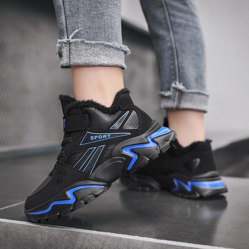 Casual Sneakers For Romerske Drenge - Blå Pels