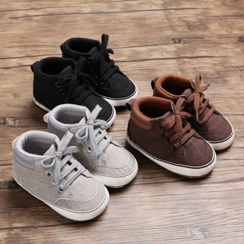 Casual Sneakers Fra Daimer Til Drenge - Brun