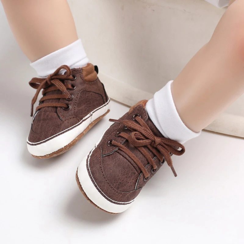 Casual Sneakers Fra Daimer Til Drenge - Brun