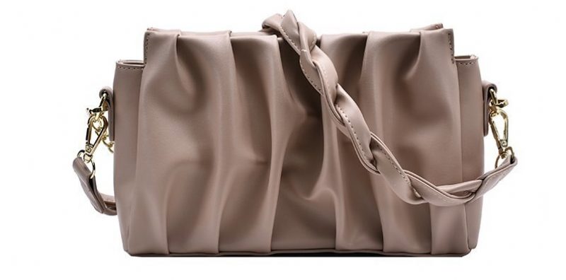 Cata Plisseret Crossbody Håndtaske Til Kvinder - Khaki